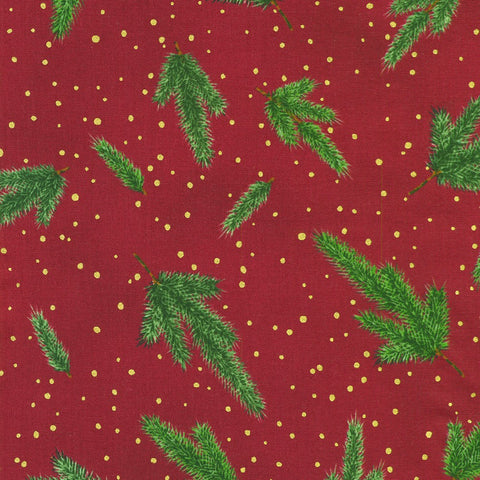 Branches in CRANBERRY from Holiday Flourish - Forest Glen -- Robert Kaufman