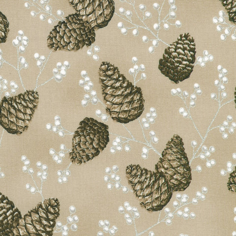 Pinecones in WHEAT from Holiday Flourish - Forest Glen -- Robert Kaufman