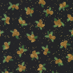 Pinecones in BLACK from Holiday Flourish - Forest Glen -- Robert Kaufman
