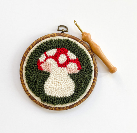 Mushroom Begin To Punch Needle Kit