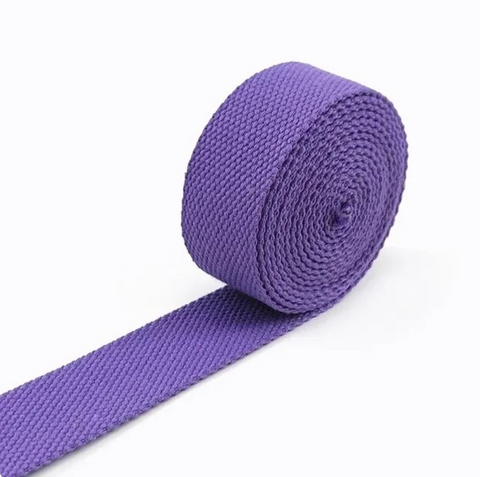 1.5" wide 2mm Thick Cotton Webbing in purple