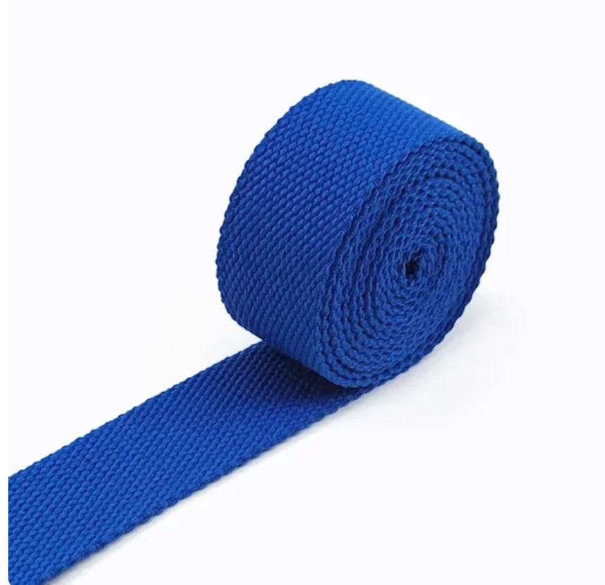 1.5" wide 2mm Thick Cotton Webbing in Royal Blue