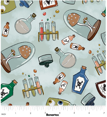 Bubble Brew in Gray -- Spellbound by Marin Sutton -- Benartex Fabrics