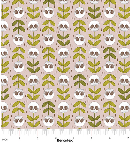 Necromancy in Pink -- Spellbound by Marin Sutton -- Benartex Fabrics