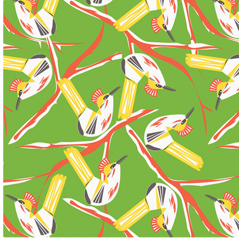 Twig Play in Green -- OLIVIA KLUE FOR Tina Givens -- Benartex Fabrics