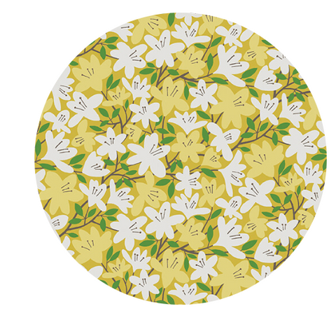 Angie in Yellow -- Blooming 2 by WOLFF PAPER -- Benartex Fabrics