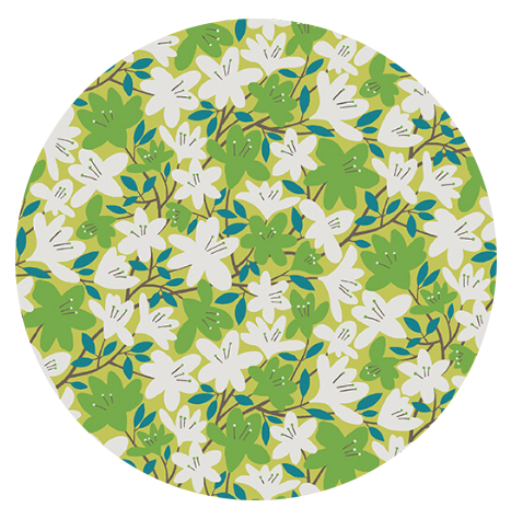 Angie in Green -- Blooming 2 by WOLFF PAPER -- Benartex Fabrics