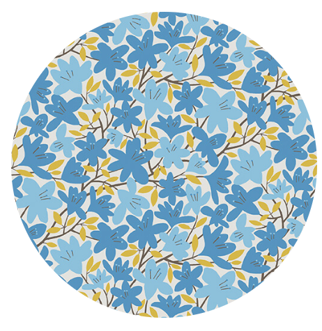 Angie in Sky -- Blooming 2 by WOLFF PAPER -- Benartex Fabrics