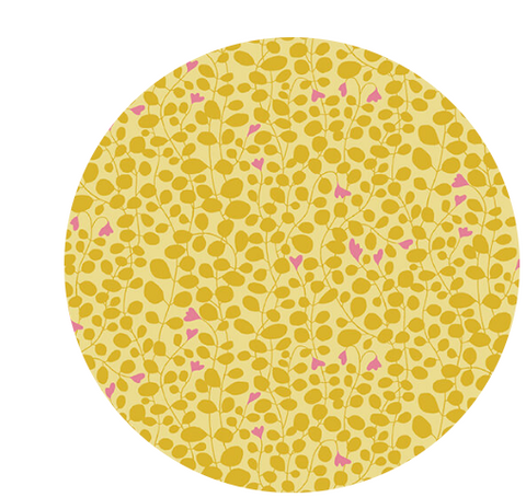 Caroline in Yellow -- Blooming 2 by WOLFF PAPER -- Benartex Fabrics