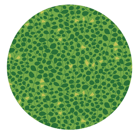 Caroline in Green -- Blooming 2 by WOLFF PAPER -- Benartex Fabrics