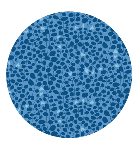 Caroline in Blue -- Blooming 2 by WOLFF PAPER -- Benartex Fabrics