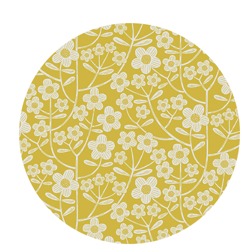 Brynn in Yellow -- Blooming 2 by WOLFF PAPER -- Benartex Fabrics