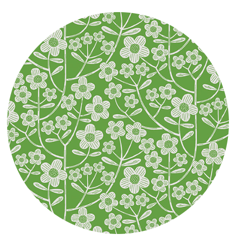 Brynn in Green -- Blooming 2 by WOLFF PAPER -- Benartex Fabrics