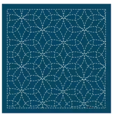Sashiko sampler Traditional Design Hana-zashi Navy -- Emma Creation