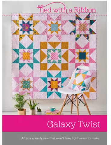 Galaxy Twist Quilt Pattern -- Tied with a Ribbon