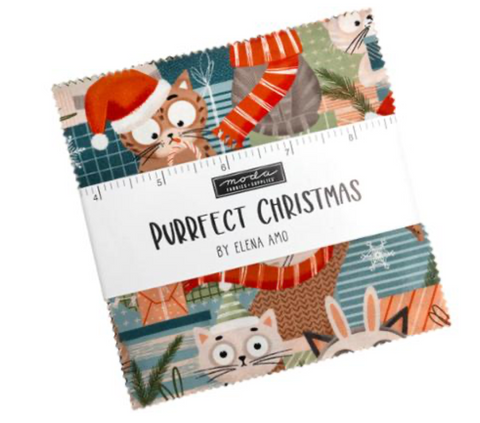 Purrfect Christmas Charm Pack -- Elena Amo for Moda Fabrics