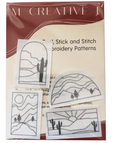 Landscapes- Peel Stick and Stitch Hand Embroidery Patterns -- MCreativeJ