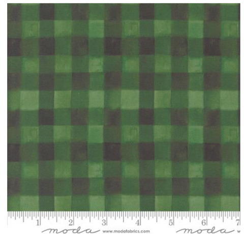Watercolor Plaid Checks in Mistletoe -- Love And Cheer by Amarilys Henderson -- Moda Fabrics