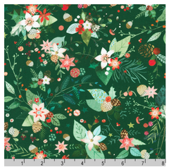 HOLLY Florals by Lynn Horrabin from Festive Fauna-- Robert Kaufman
