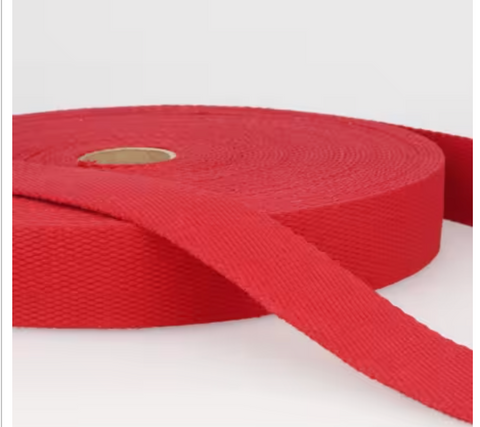 Cotton Webbing 40mm Red