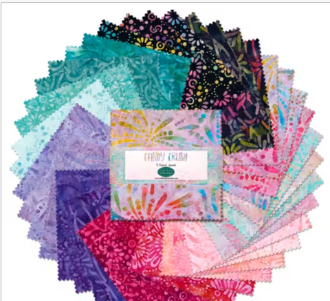 5in Squares Candy Crush Batik, 42pcs -- Wilmington Prints