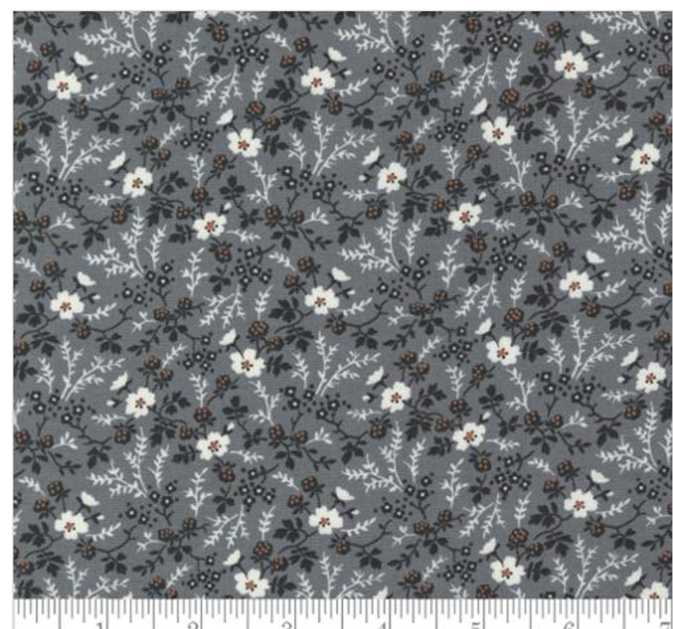 Florals in Graphite -- Rustic Gatherings by Primitive Gatherings -- Moda Fabric