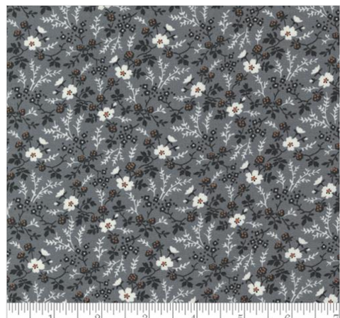 Florals in Graphite -- Rustic Gatherings by Primitive Gatherings -- Moda Fabric
