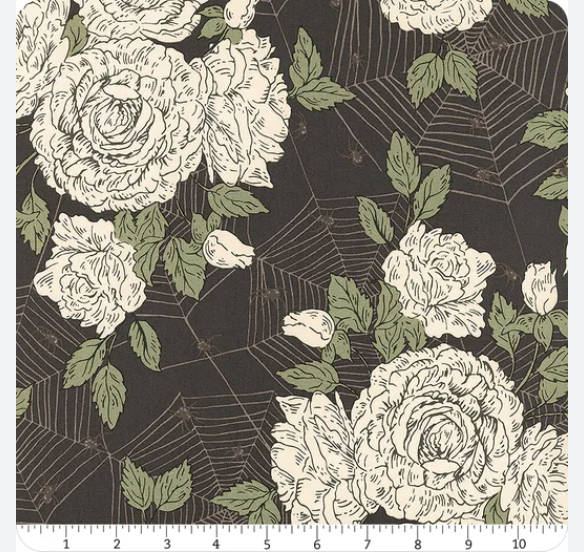 Haunted Roses in Charcoal  ---  Home Sweet Haunt -- Stacy Iest Hsu -- Moda Fabrics