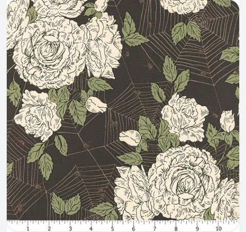 Haunted Roses in Charcoal  ---  Home Sweet Haunt -- Stacy Iest Hsu -- Moda Fabrics