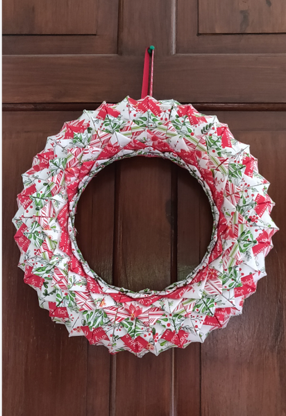 Folded Fabric Holiday Wreath Workshop