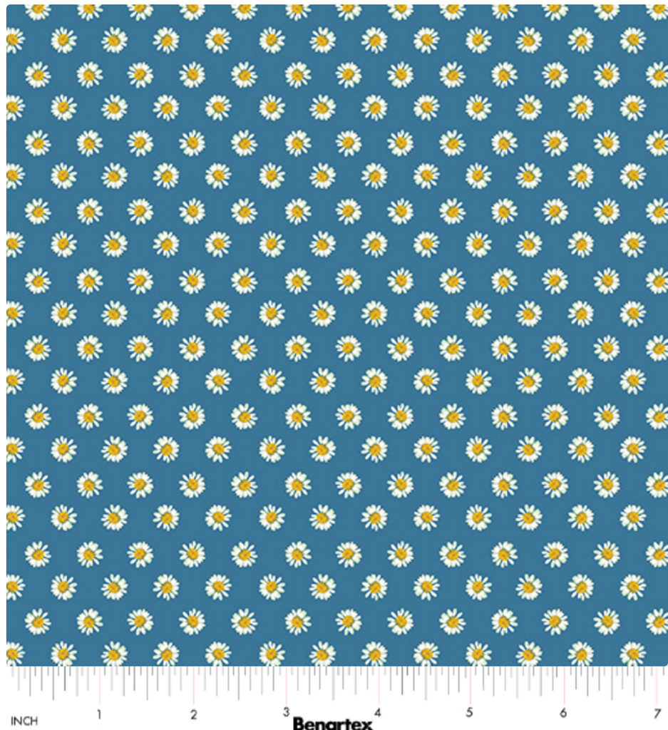 Dainty Daisy Dark -- Prairie Heart By KATIE DAISY -- Benartex Fabrics