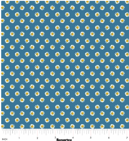 Dainty Daisy Dark -- Prairie Heart By KATIE DAISY -- Benartex Fabrics