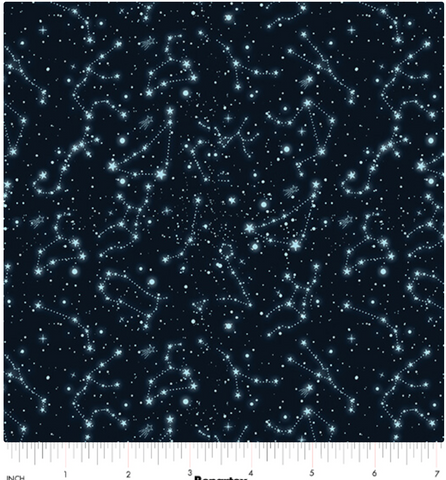 It's In The Stars Twilight-- Celestial SkiesBy SKYLINE STUDIO -- Benartex Fabrics