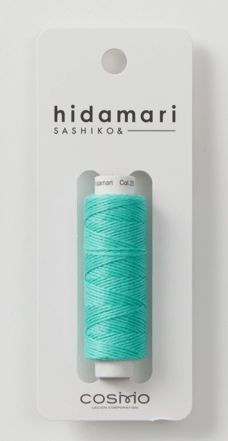 Turquoise #25 -- Cosmo Hidamari Sashiko Solid Thread 30 Meters