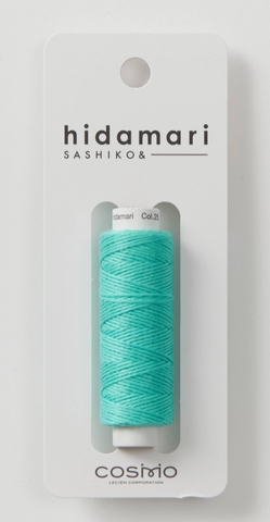 Turquoise #25 -- Cosmo Hidamari Sashiko Solid Thread 30 Meters