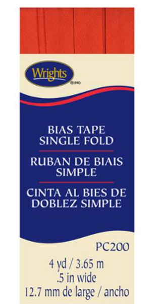 Bias Tape Single Fold --- Wrights