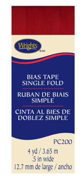 Bias Tape Single Fold --- Wrights