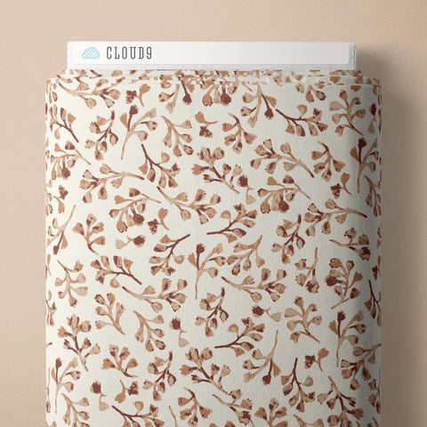 Wild Foliage Double Gauze -- Indigo and Sienna by Hello Aunty Design -- Cloud 9