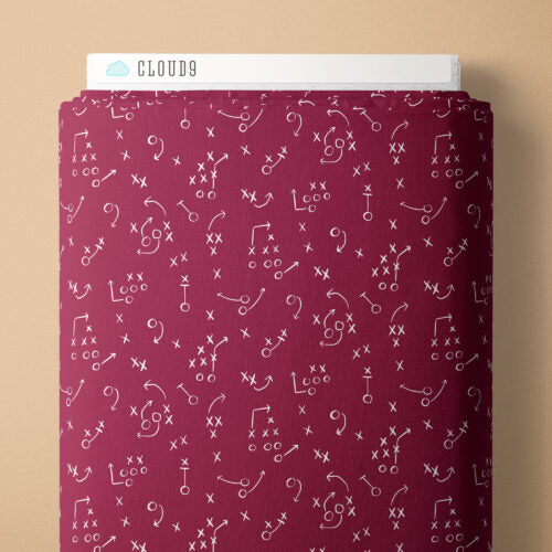 X's and O's | Plum -- Touchdowns and Tailwags by Krissy Mast --- Cloud 9
