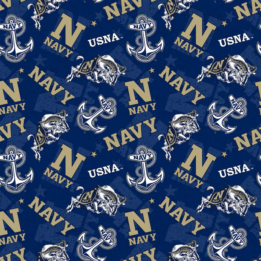 US NAVAL ACADEMY-Tone on Tone-100% Cotton