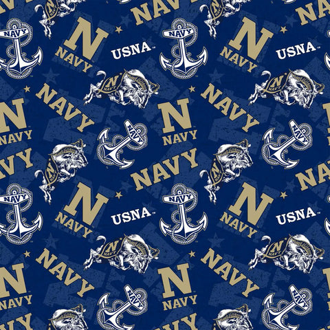 US NAVAL ACADEMY-Tone on Tone-100% Cotton