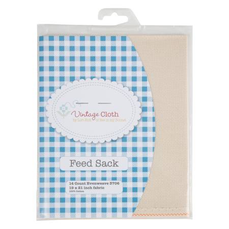 Lori Holt Vintage Cloth Feed Sack in Tan 14ct 18in x 21in| Riley Blake Designs