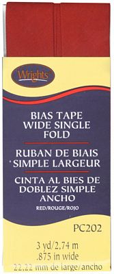 Bias Tape Wide Single Fold --- Wrights