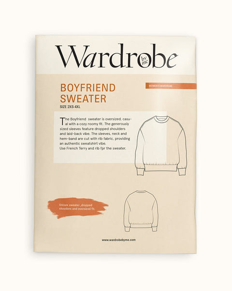 Boyfriend Sweater Paper Pattern Regular -- Wardrobe by Me