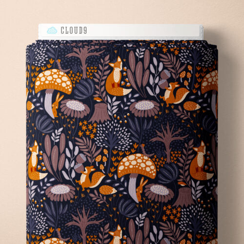 The Woodlander's Tale | Midnight --  Whimsical Forest Floor by Mel Armstrong -- Cloud 9