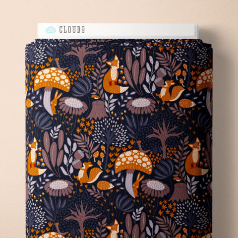 The Woodlander's Tale | Midnight --  Whimsical Forest Floor by Mel Armstrong -- Cloud 9