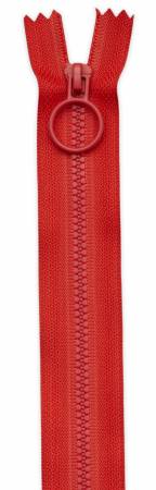 16in Red Hoop Pull Zipper -- Zakka Workshop
