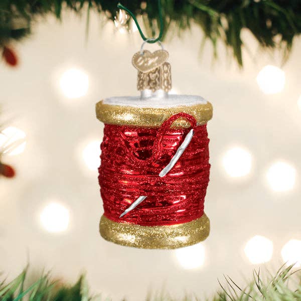 Red Spool Of Thread Ornament