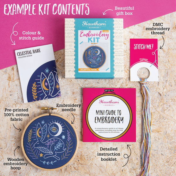 Harvest Time Mini Embroidery Kit | Craft Kit for Beginners