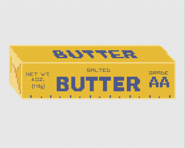 Butter Stick Counted Cross Stitch Kit